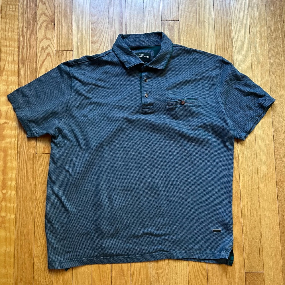 Rodd & Gunn Men’s Short Sleeve Polo Shirt Original Fit XL Green Purple Unique